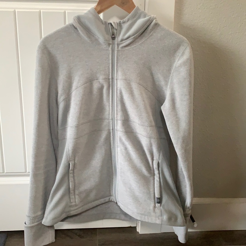 PrAna Hoodie in light gray, size L